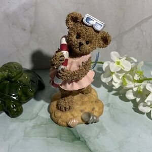 Home Interiors Gifts Kuddles Korner Beach Bear August 2002 Vintage Retired